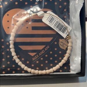Alex and Ani Cream Beaded Bracelet